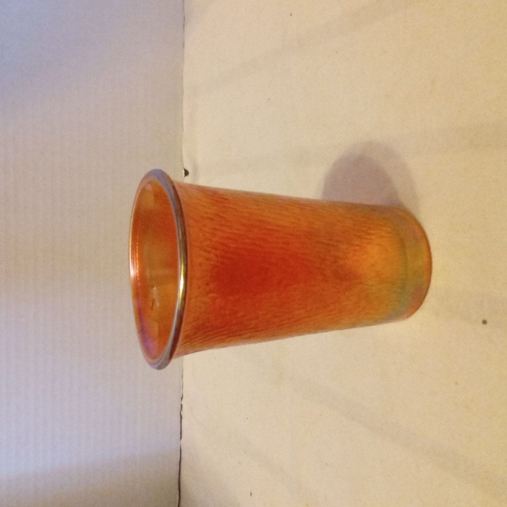 Vintage Depression Glass Jeannette Tree Bark Marigold